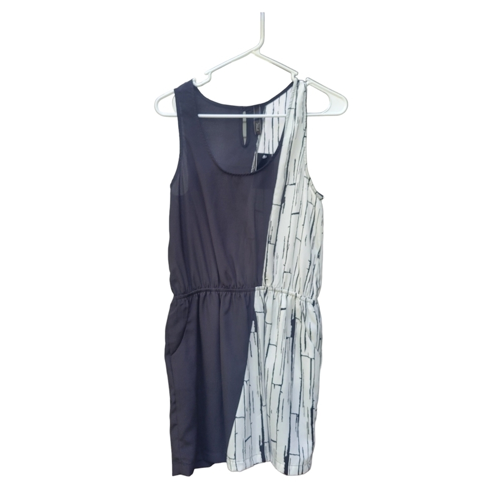 Wish Black/White Mini Dress